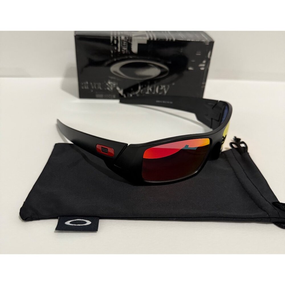 Oakley GASCAN Black Matte Frame OO9014 Ruby Iridium Lenses - Picture 3 of 7